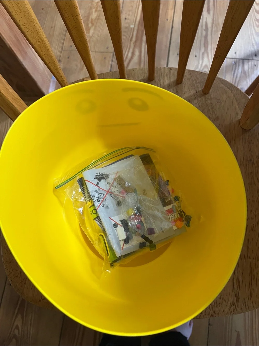Yellow Lego Extra Large Head Storage Container